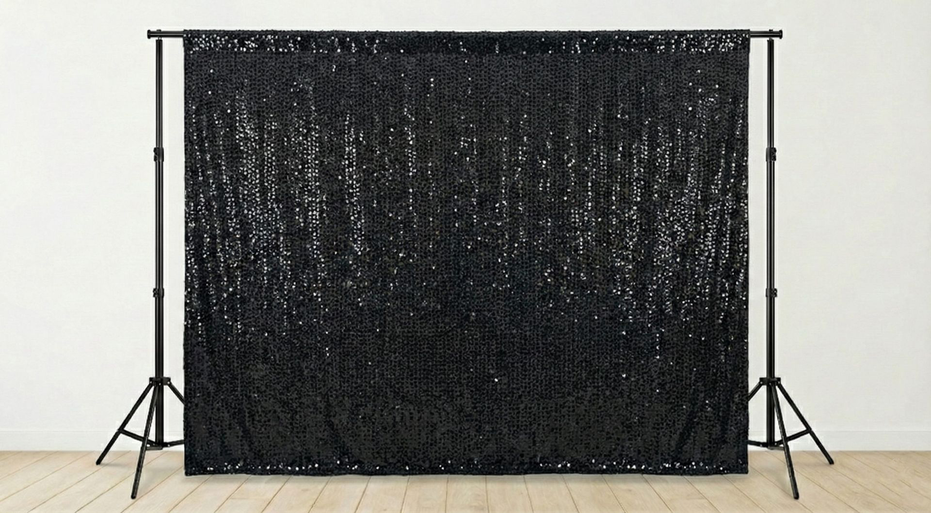 Onyx Black Sequin Backdrop